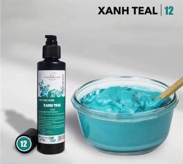Màu siro thực phẩm unicorn xanh teal