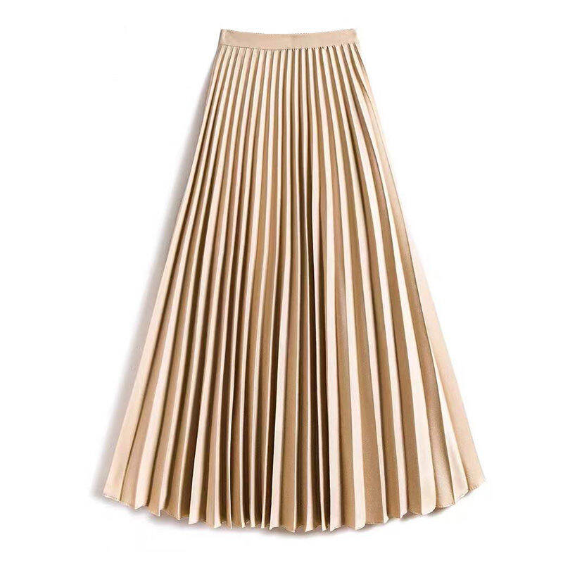 Chân Váy Xếp Ly Midi Cao Cấp, Size Lớn, Eo Cao, Chất Liệu Chiffon Mềm Mại, Kiểu Dáng Thướt Tha, Thời Trang Mùa Hè, Trang Trí Ba Chiều.