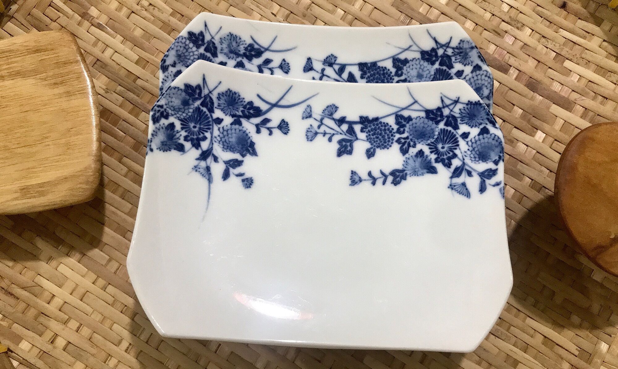 [Gốm Nhật sưu tầm] Dĩa gốm sứ Nhật, hình chữ nhật