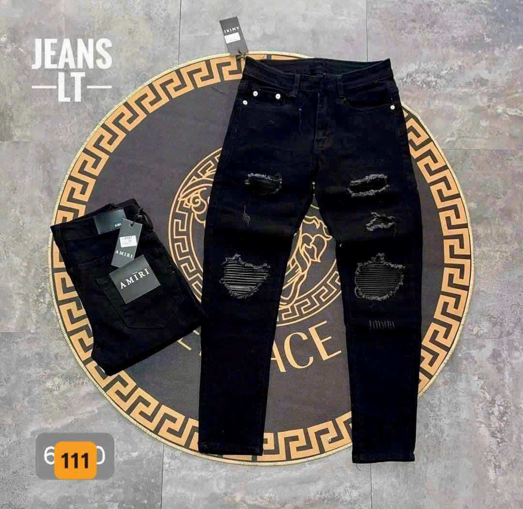 Quần jean nam vá da vân dập nổi hotrend 2023 . chất jean co dãn ms52