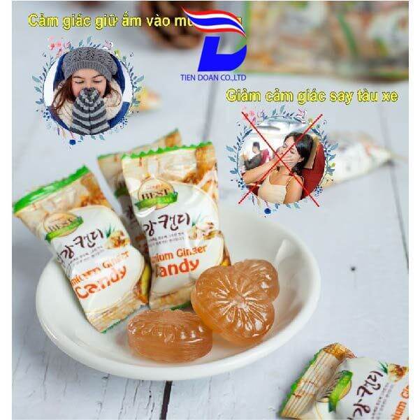 kẹo gừng ngậm chống say xe