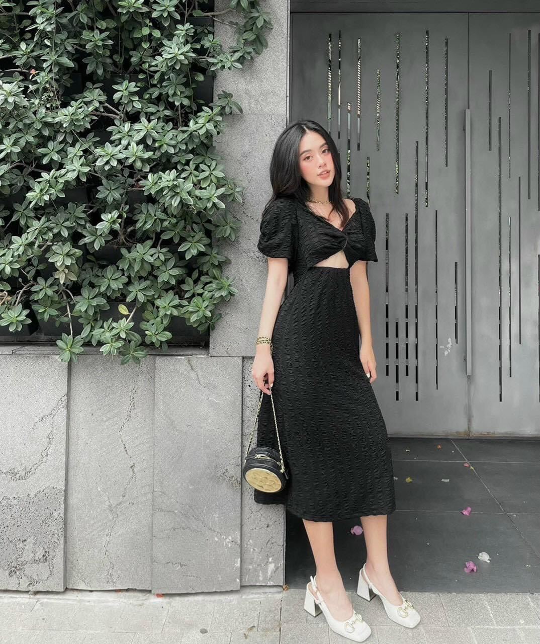 ĐẦM NỮ TAY PHỒNG XỐP CUT OUT BIGSIZE(L-2XL)