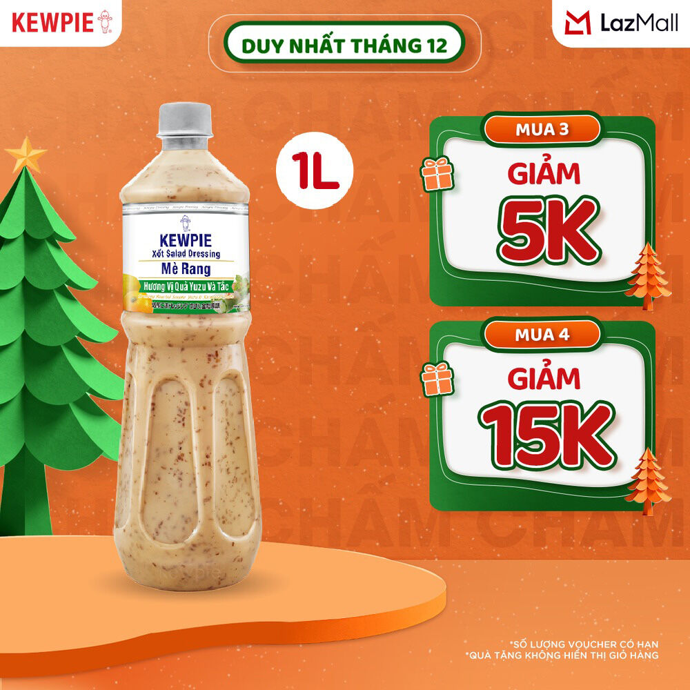  Xốt Mè Rang Kewpie Hương Vị Quả Yuzu Và Tắc 1L 