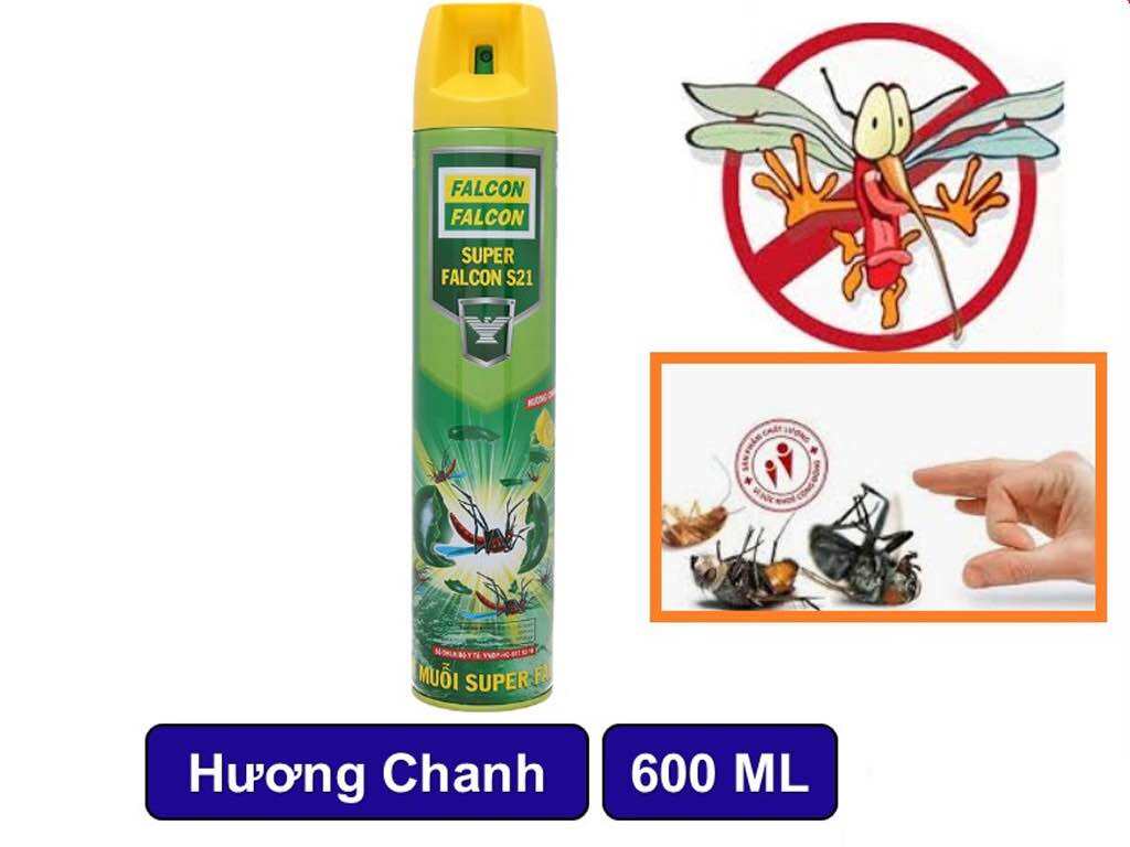 Chai xịt muỗi Super Falcon S21 Hương chanh - 600ml