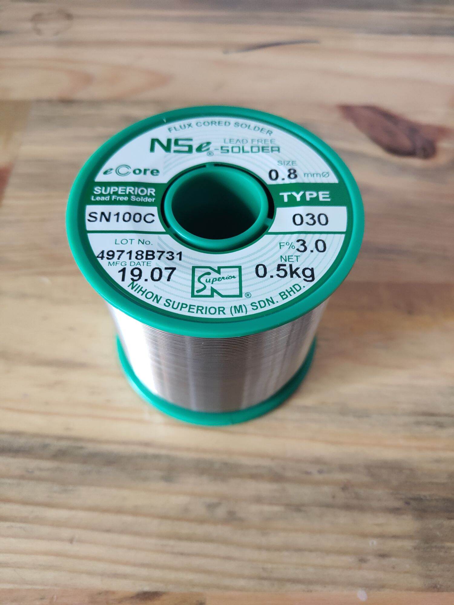 Cuộn thiếc hàn không chì mối hàn bóng 500g