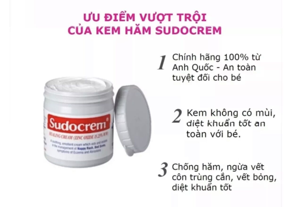 Kem chống hăm tã trẻ em Sudocrem (60g)