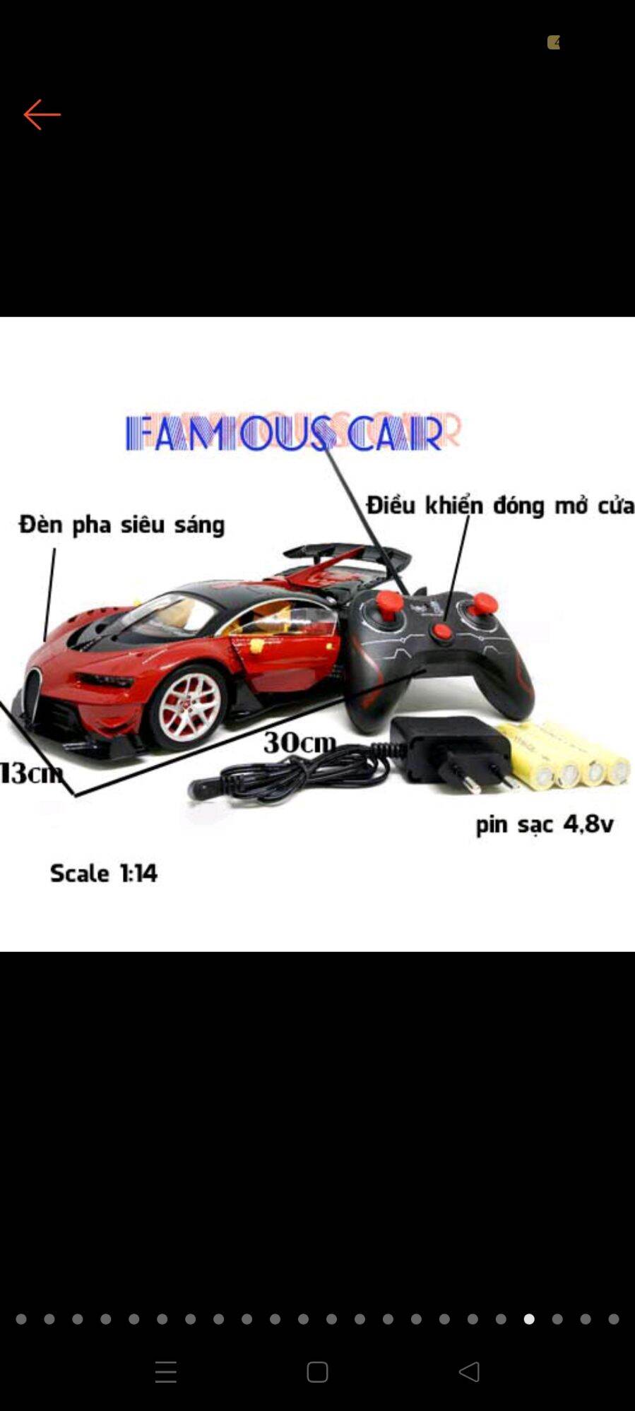 Xe điều khiển từ xa đóng mở cửa, có đèn pha siêu sang