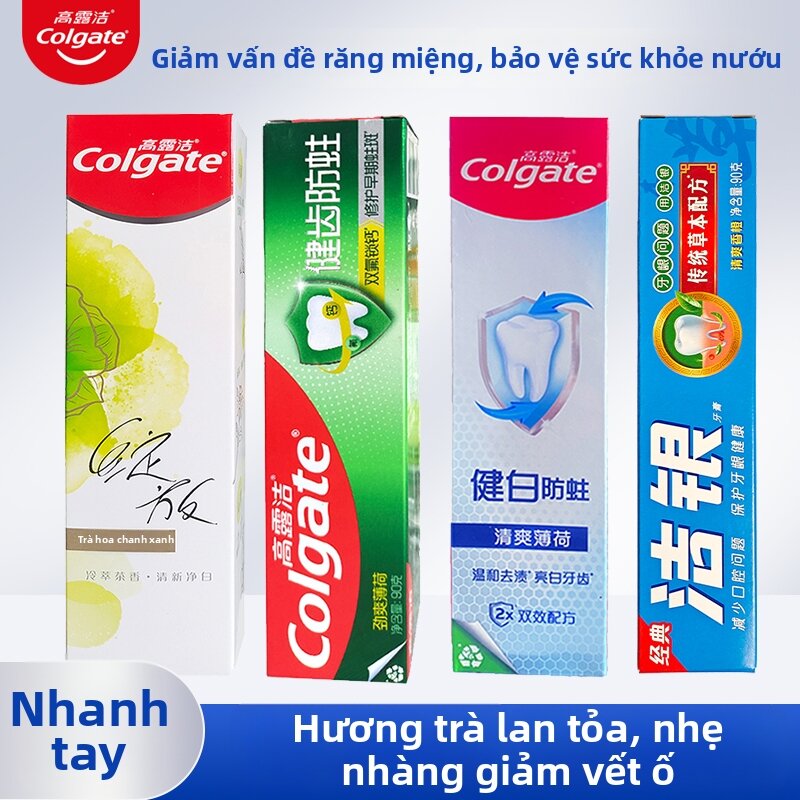 Colgate | Kem Đánh Răng Bổ Sung Hỗn Hợp Chanh  Trà Mạnh Lực Răng, Giảm Vết Ố, Làm Sạch Miệng, Tăng Cường Sức Khỏe Nướu Răng, Bảo Vệ Lỗ Đen Răng
