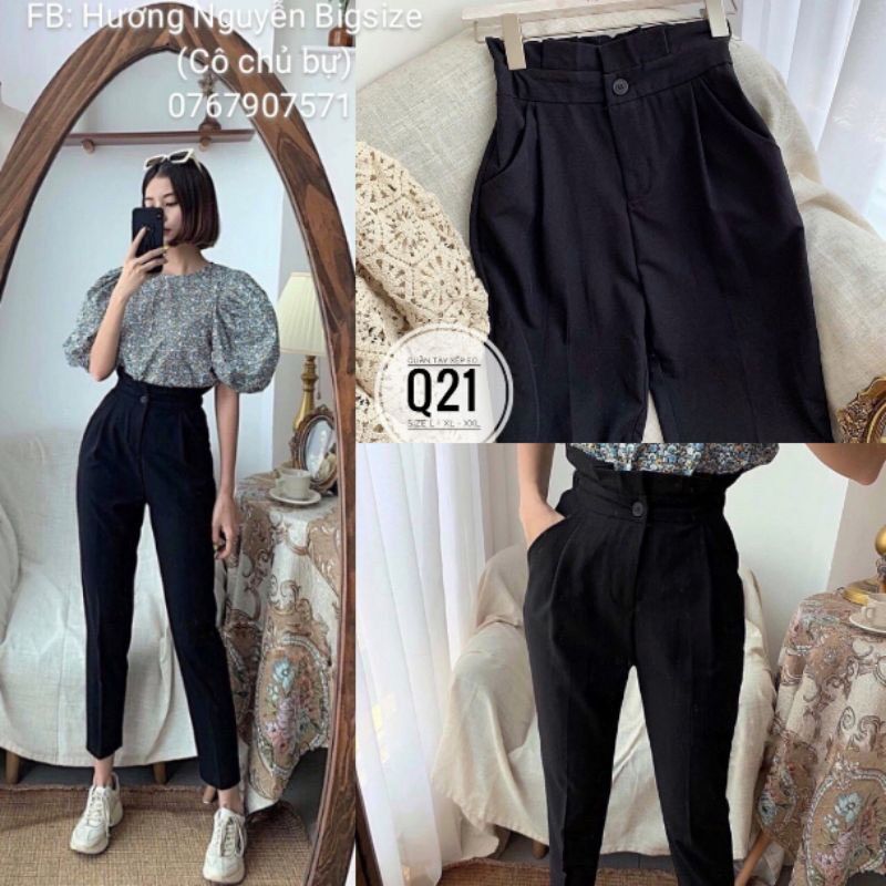 60-90kg bigsize quần tây xếp eo q21