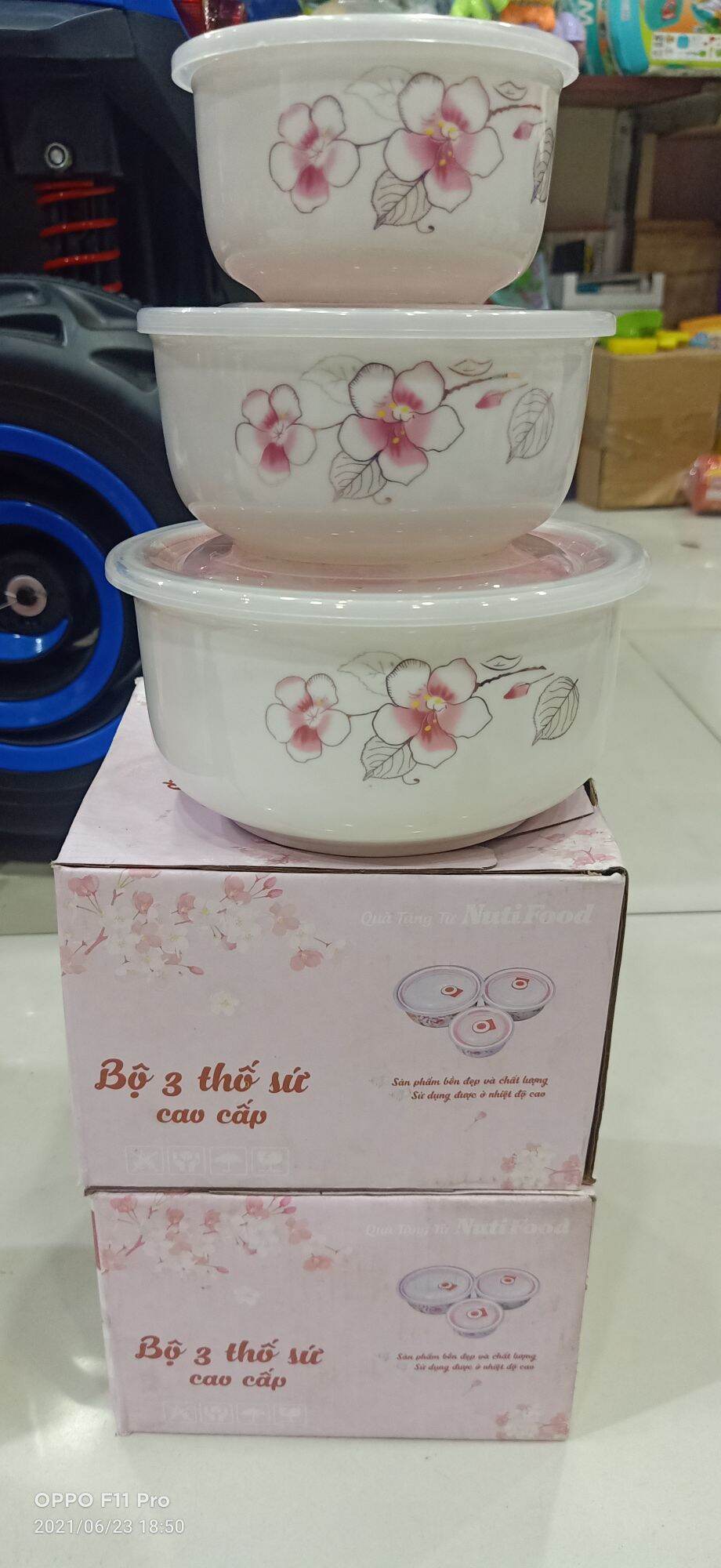 bộ thố có nắp 3cái hàng khuyến mãi Nutifood