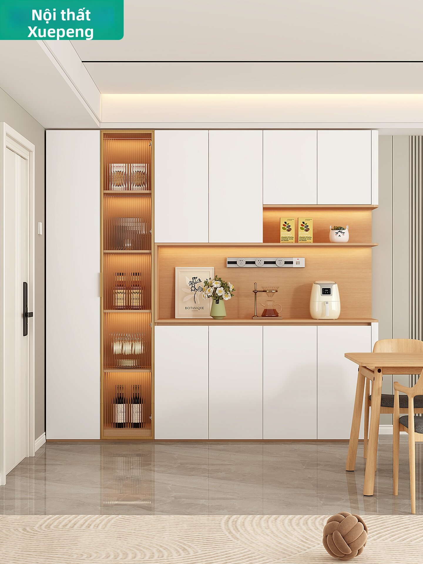XUEPENG | Rustic Cream Style Dining Sideboard Giá 20,869,000 Đồng*Miễn phí vận chuyển