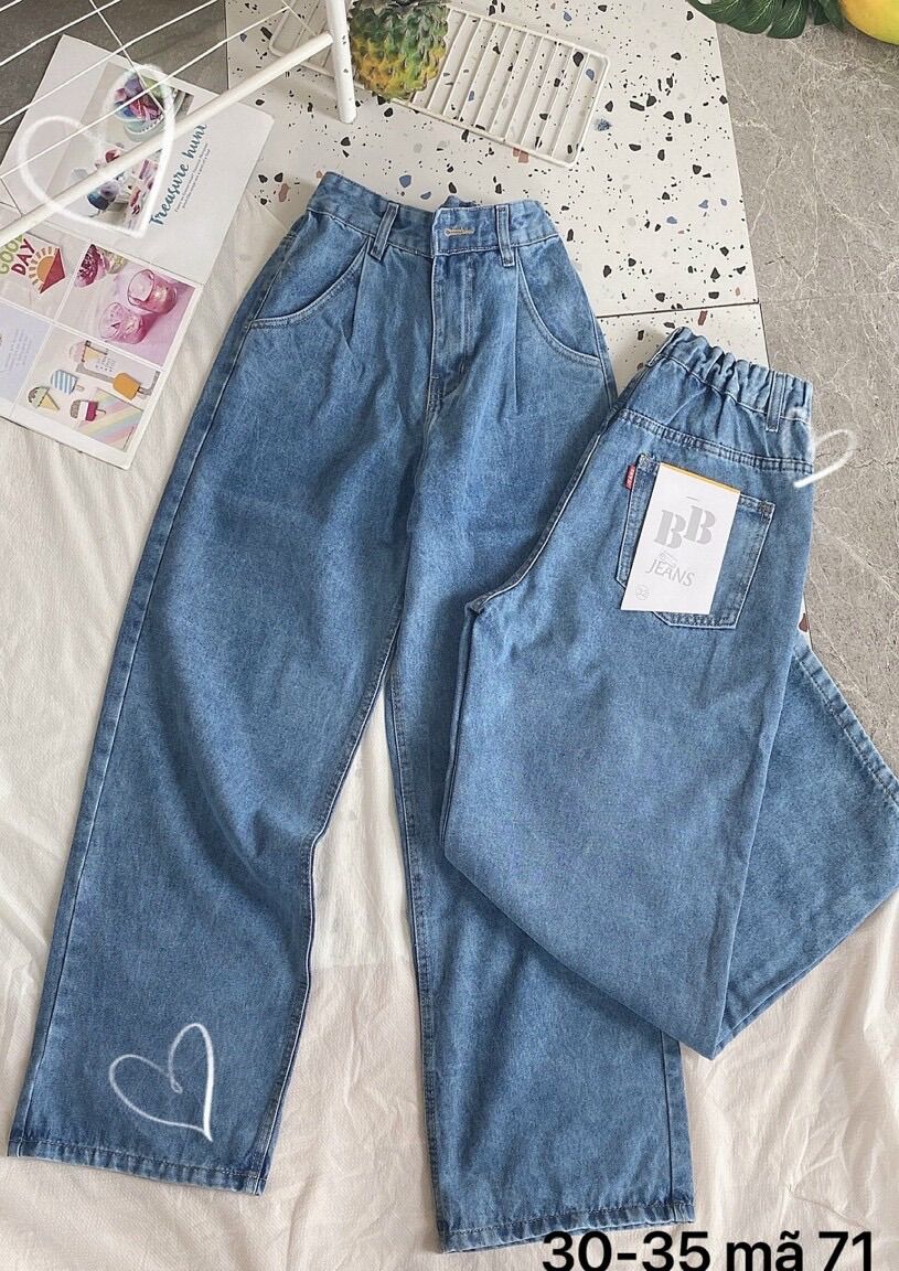 Freeship🚴🏻 quần baggy suông lưng thun vnxk bigsize size lớn ms71-tcjeans tcshopjean