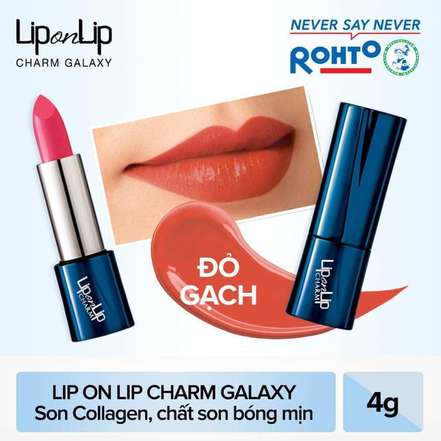 Son thỏi lip on lip charm Galaxy Màu Đỏ Gạch