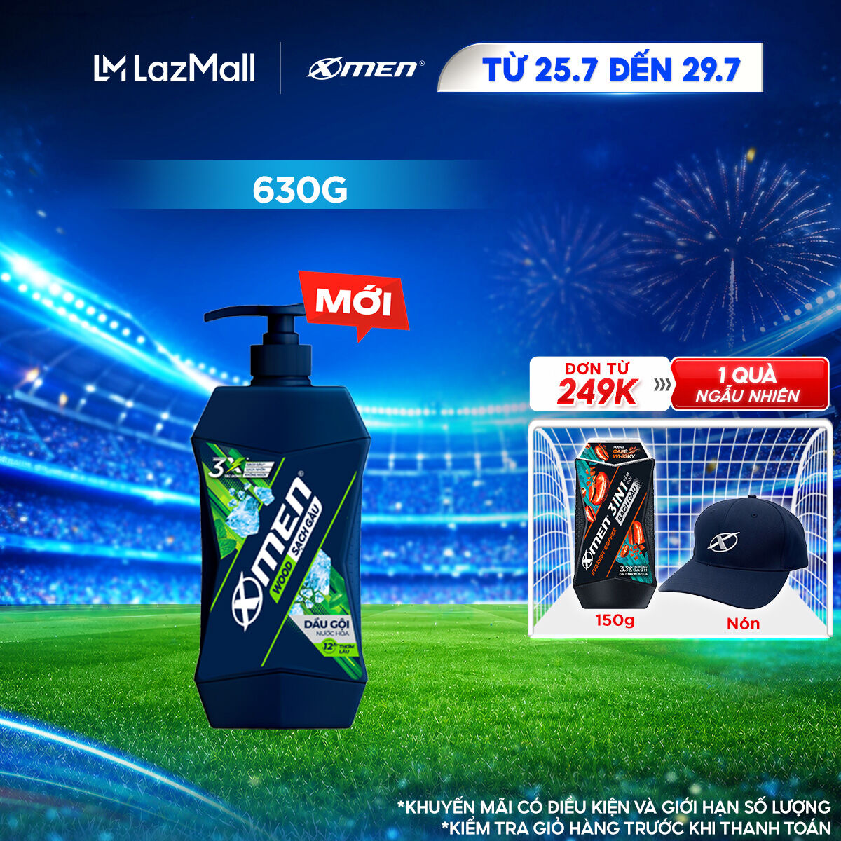 Dầu Gội Xmen Wood Sạch Gàu 610g