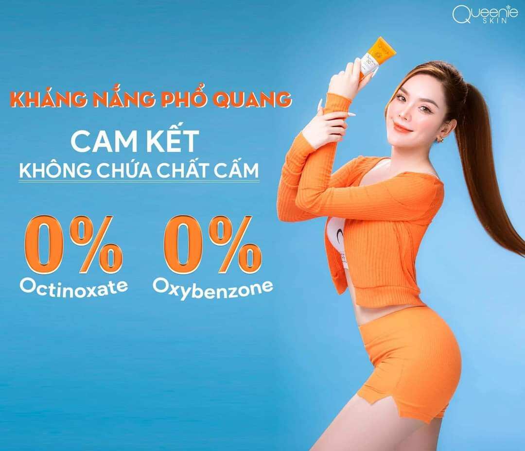 KEM CHỐNG NẮNG PHỔ QUANG A&C QUEENIE SKIN SPF50+ PA+++ 50ml làm nền dưỡng da trắng trang điểm và chống nắng hiệu quả