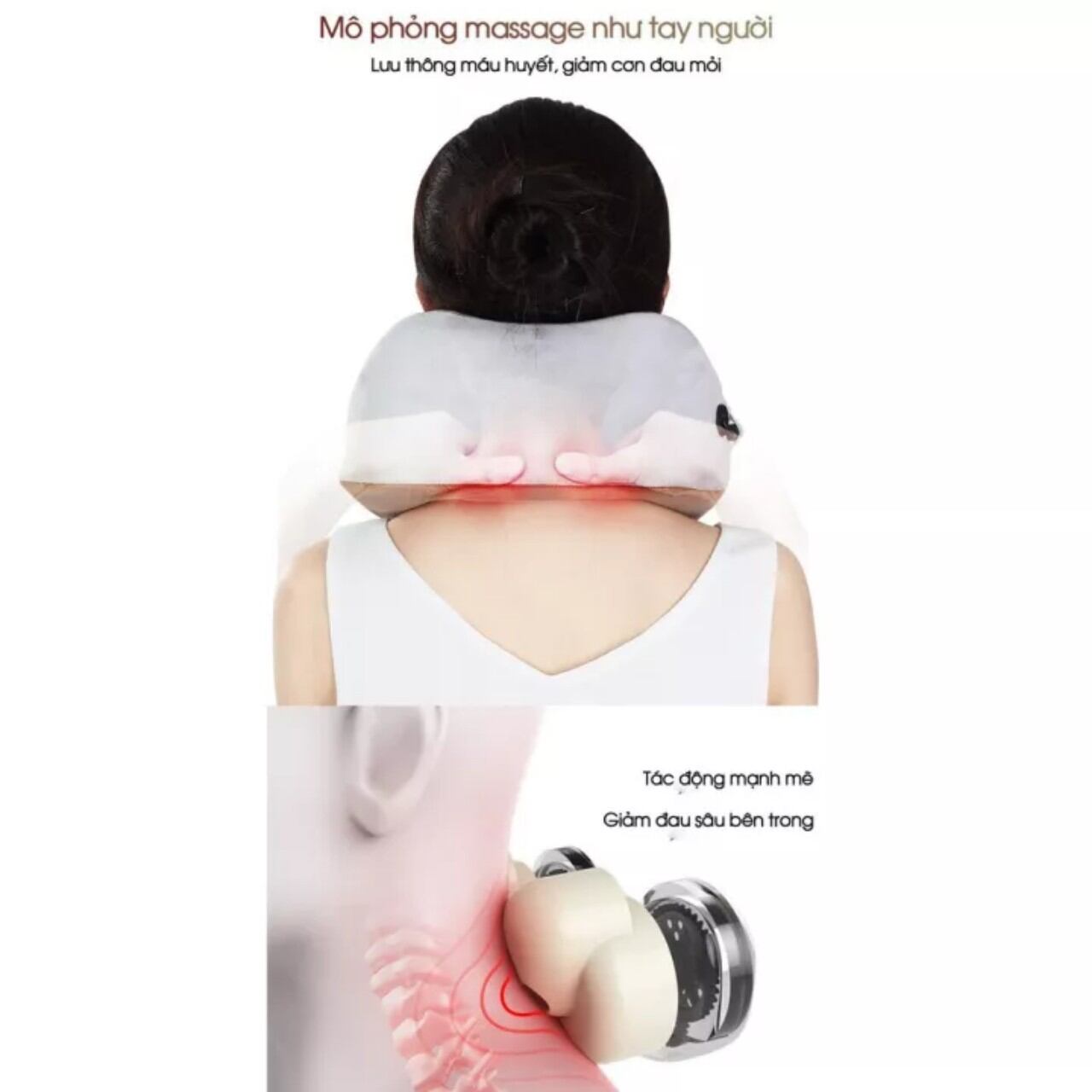Gối Massage Chữ U Mềm Mại Êm Ái