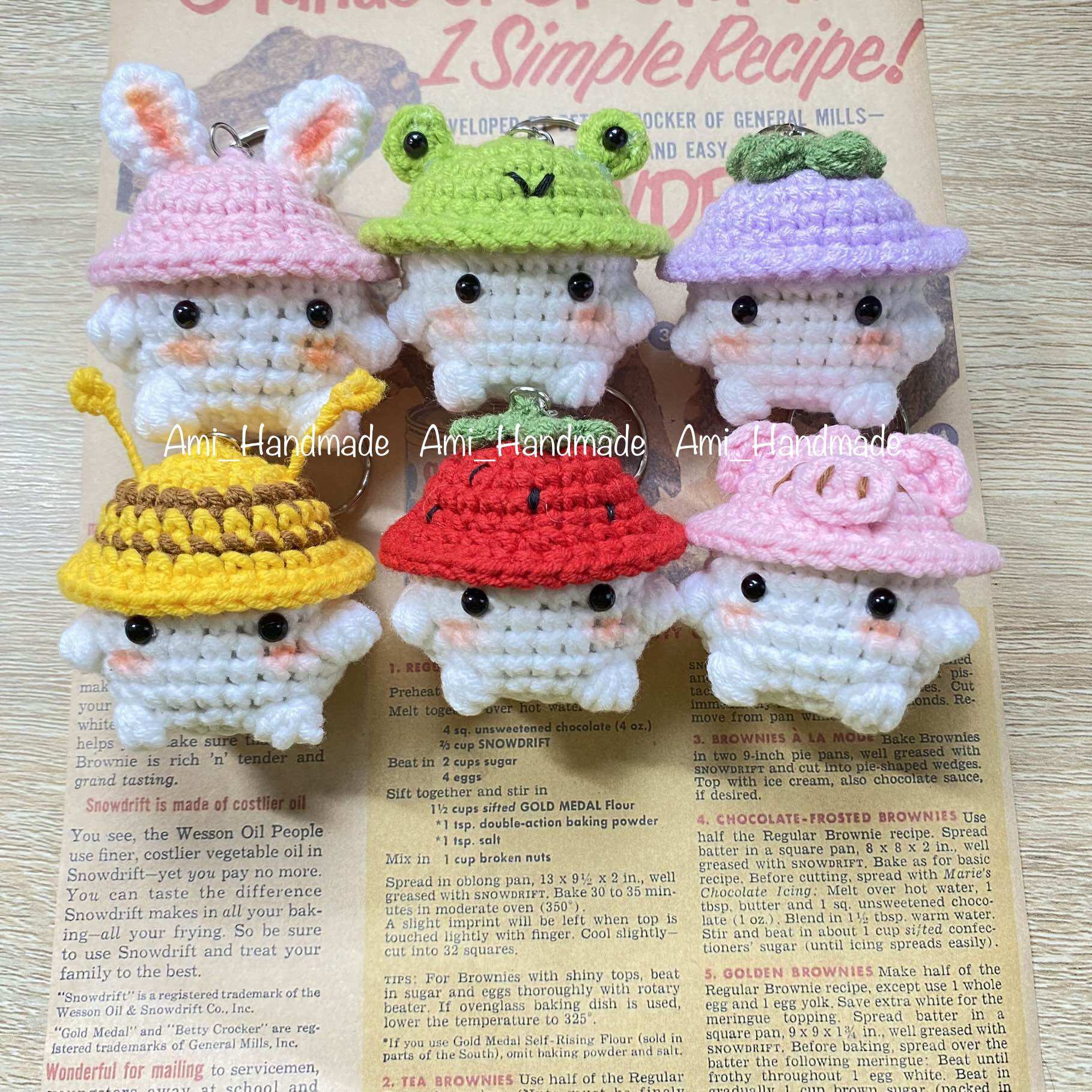 Móc khoá bé nấm (Sản phẩm len handmade)