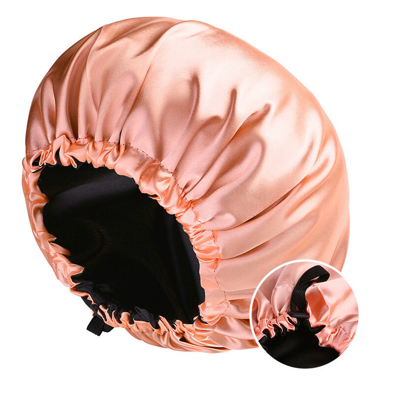 Mũ Ngủ Satin Solid Wide-brimmed Night Sleep Bonnet Mũ Ngủ Bằng Vải Satin Rộng Rãi Mũ Ngủ Mùa Hè Cho 