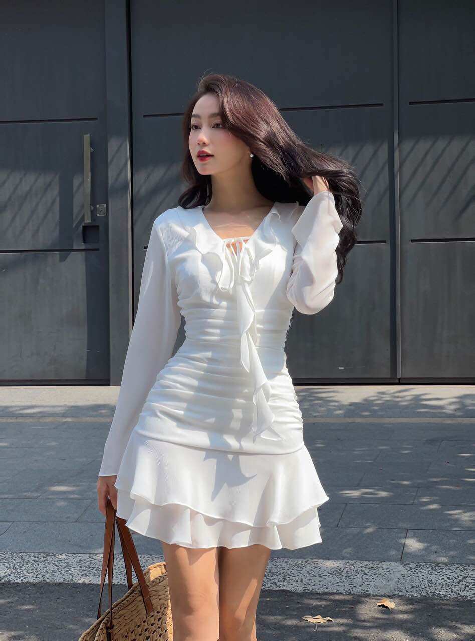 Đầm bèo tay dài dự tiệc reverclothings laura's dress