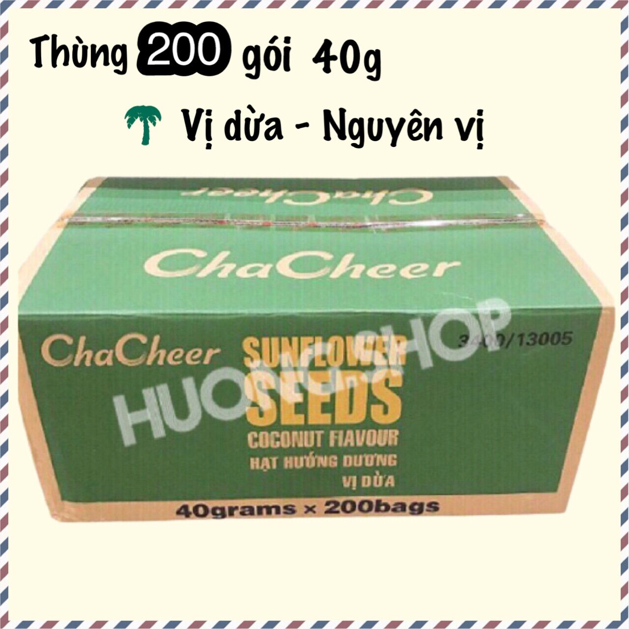 Hạt hướng dương Chacheer vị dừa ,nguyên vị 40g