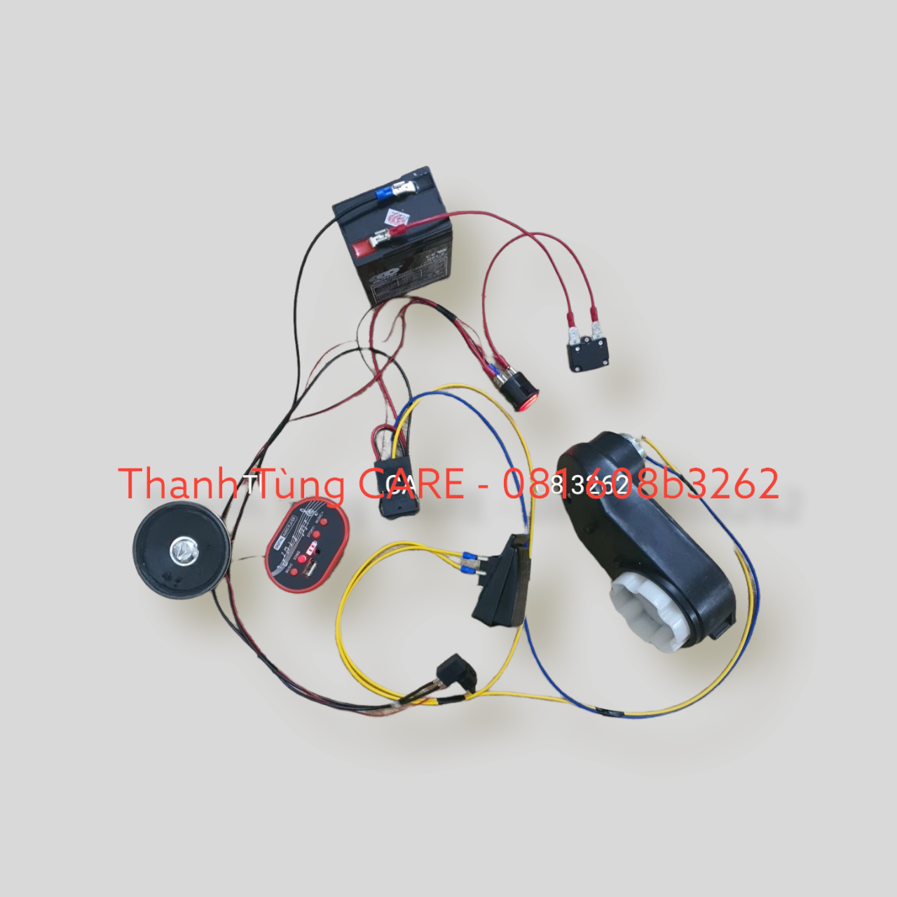 Bộ dây điện cho xe máy điện trẻ em 6v-12v | combo chế thay dây cho xe máy điện bị hỏng dây | cháy dây | chuột cắn dây điện 6v-12v