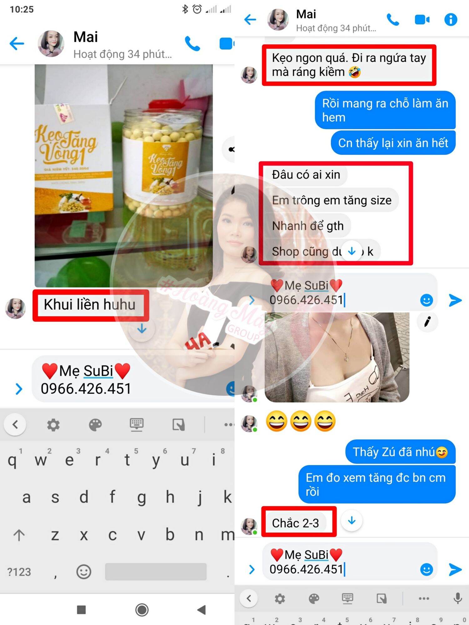 Kẹo Tăng Vòng 1 Hoàng Mây ( Túi Nhỏ 250gr )