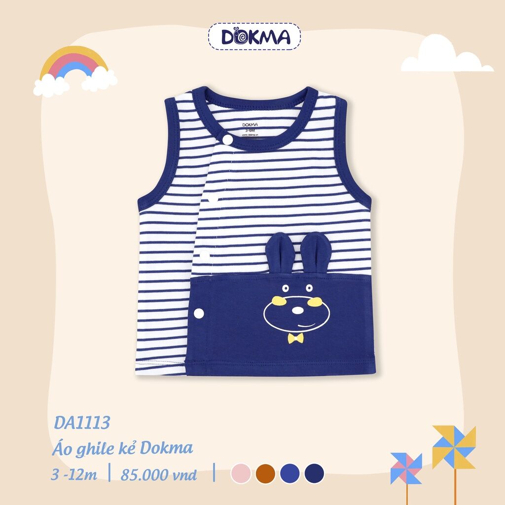 Áo gile kẻ Dokma 1-12M DA1113