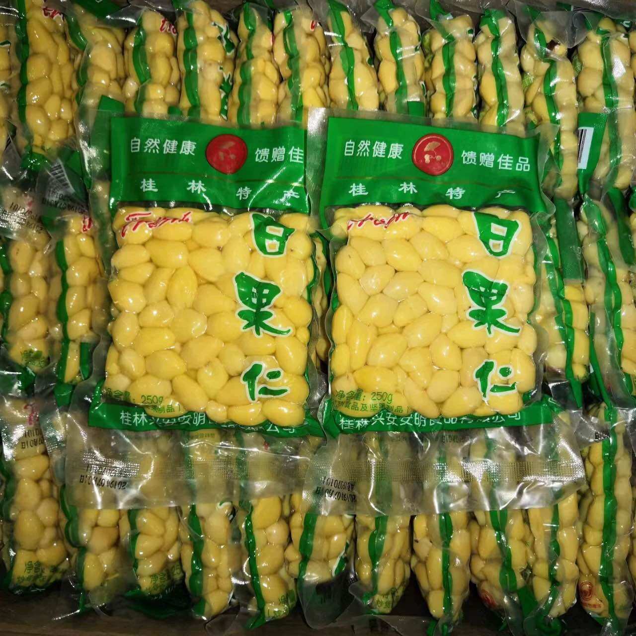Bạch quả tươi bạch quả tách vỏ nấu canh nấu cháo nấu chè 250gr 白果仁
