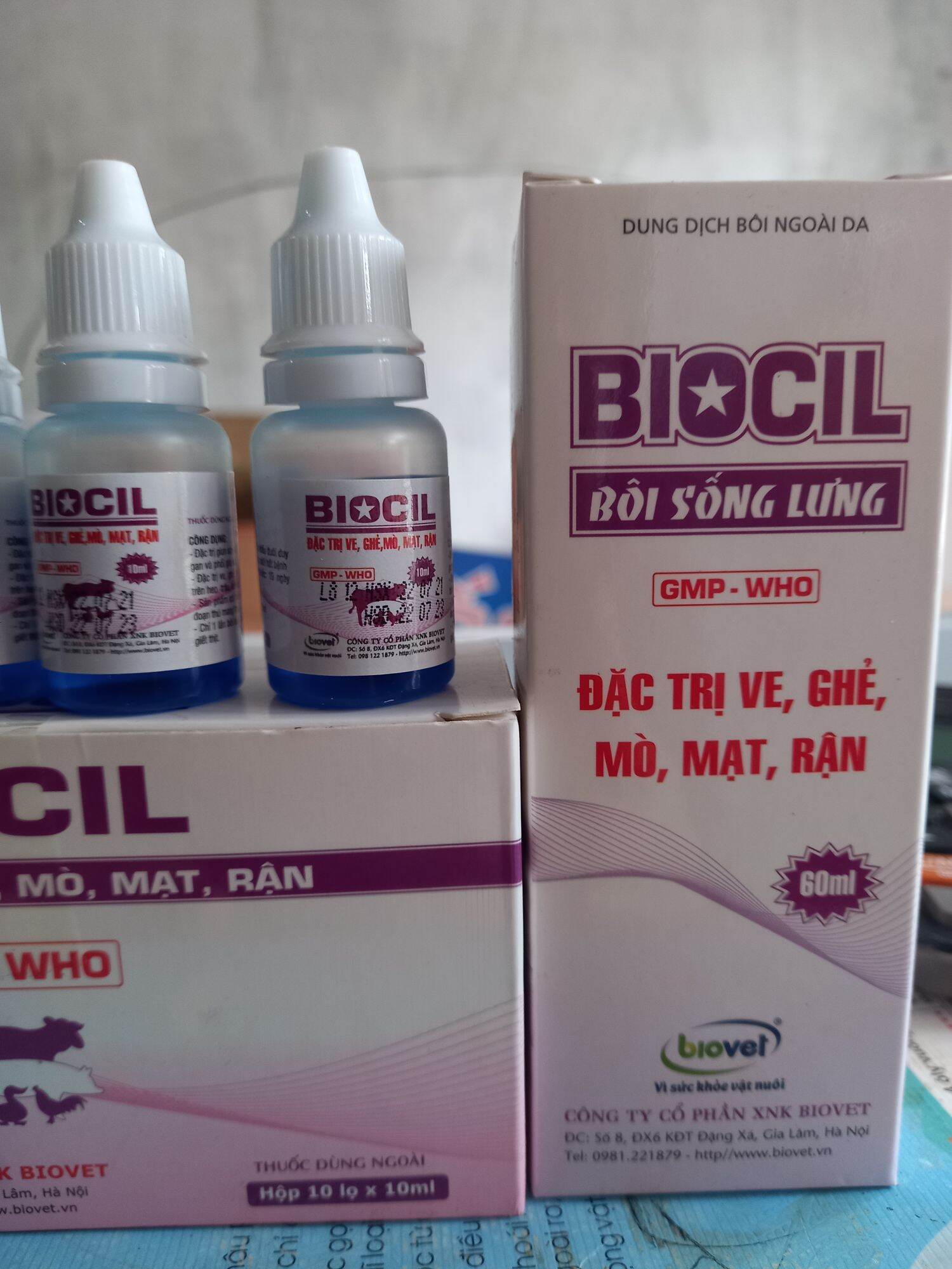 Nhỏ sống lưng diệt ve, ghẻ, mò, mạt, rận