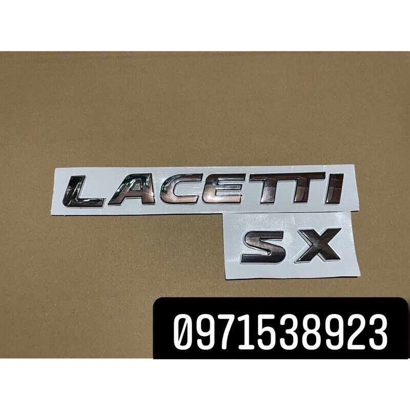 logo chữ LACETTI SX dán đuôi xe