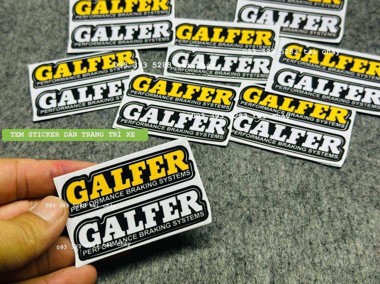 Tem sticker galfer dán trang tri xe
