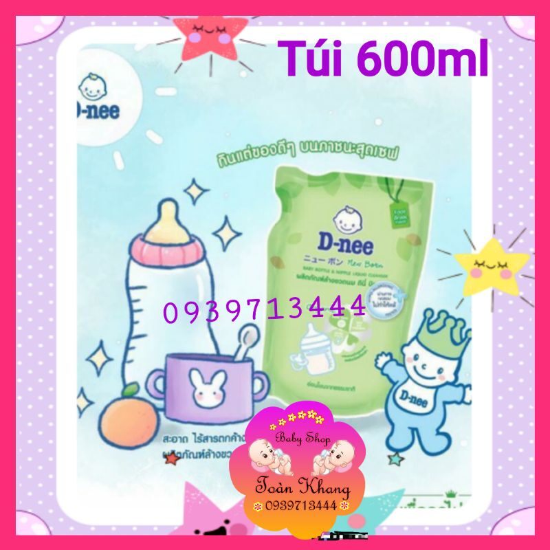 Nước rửa bình sữa thái lan dnee dạng túi 600ml