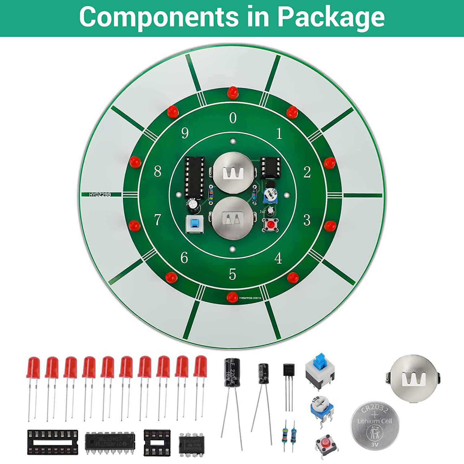 JIALEMEIJIA | DIY LED Light Lucky Wheel Soldering Practice Kit Giá 359,000 Đồng*Miễn phí vận chuyển