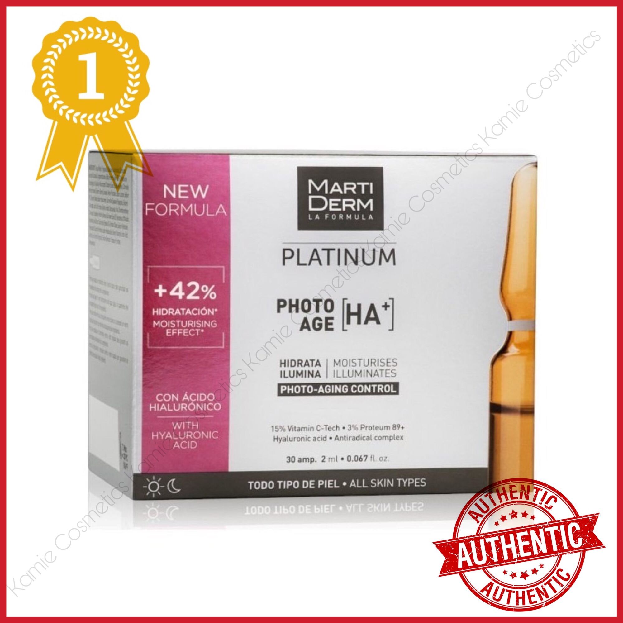 [Hcm][Tách Lẻ Vỉ 5 Ống] Tinh Chất Martiderm Photo Age Ha+ 15% Vitamin C 2Ml Dưỡng Ẩm Sáng Da Và Chống Lão Hóa