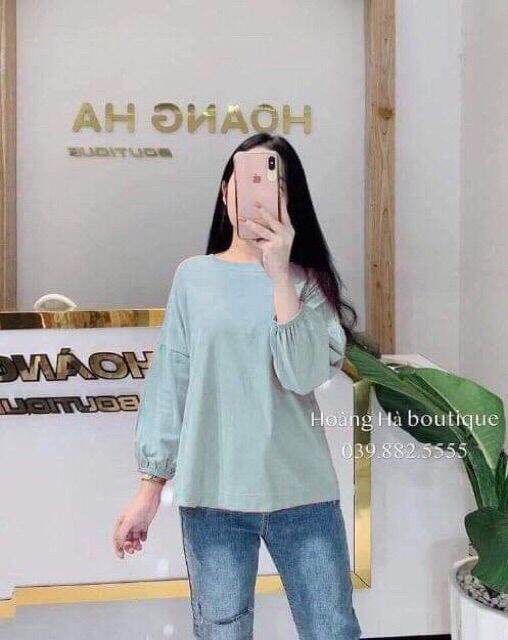 Áo cổ tròn dài tay