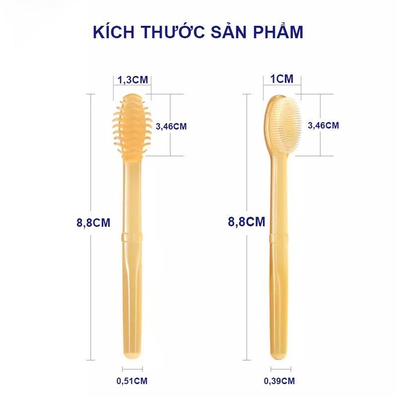 Set bàn chải và rơ lưỡi silicon cho bé
