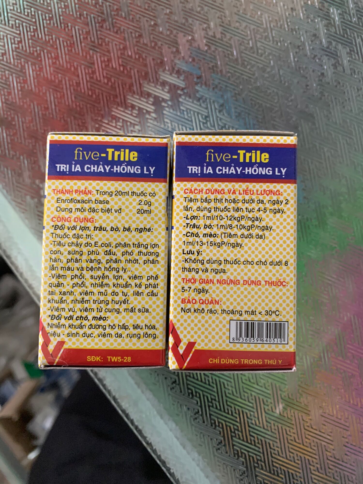 FIVE trile - 20ml tiêu chảy heo con