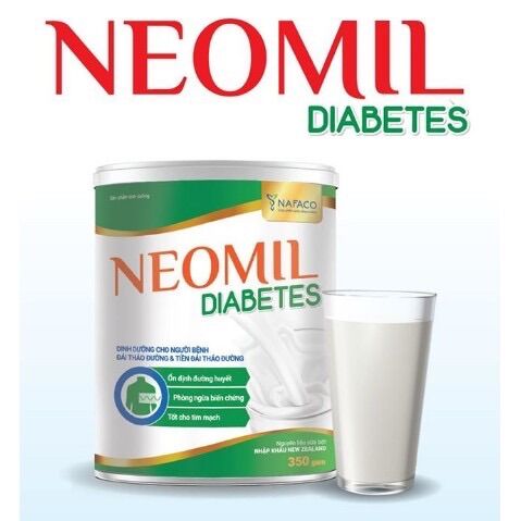 Combo 2 Hộp Sữa NEOMIL DIABETES 350g - Dinh Dưỡng Cho Người Bệnh Tiểu Đường, Tiền Tiểu Đường,Ăn Kiêng
