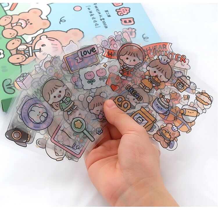 Set 10 tấm sticker hoạt hình dán trang trí