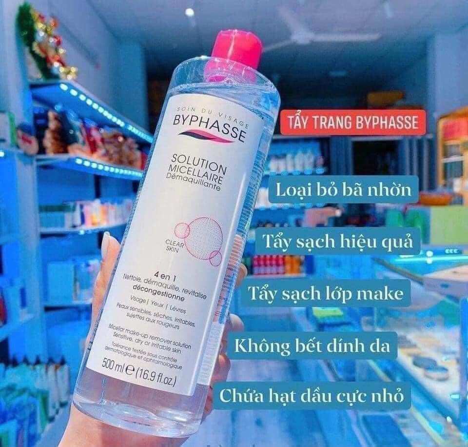 Nước tẩy trang Byphasse 500ml - phù hợp với mọi loại da - H.E.E COSMETIC
