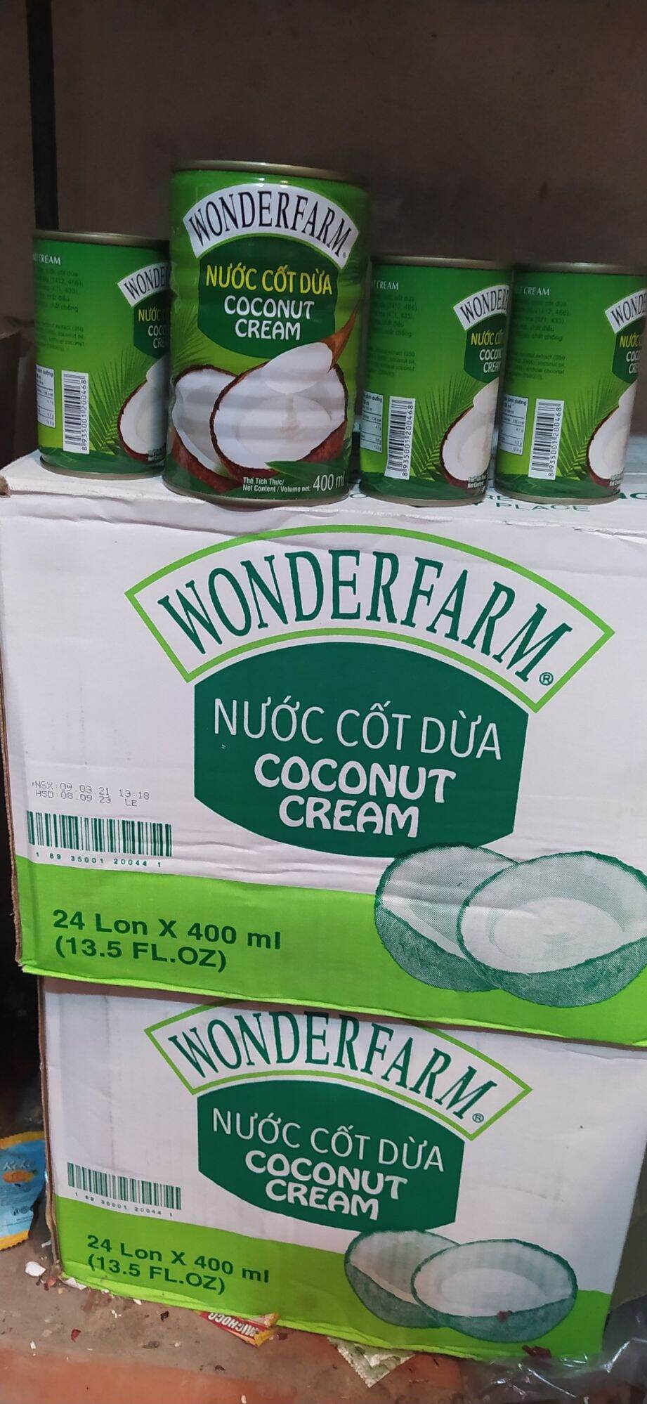 Nước Cốt Dừa Coconut acream Wonderfarm loại 160ml
