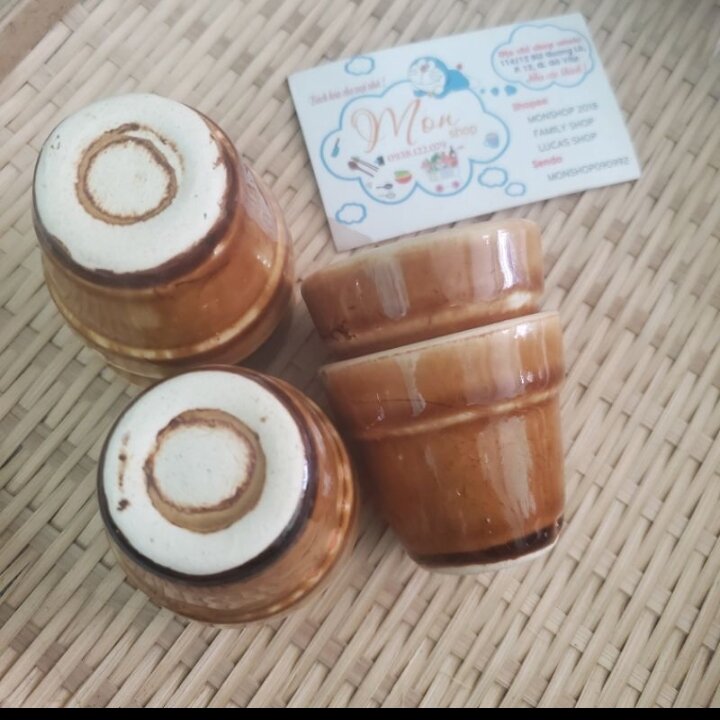 [GỐM THÔ]COMBO 6c CHUNG TRÀ XƯA (2 MẪU)