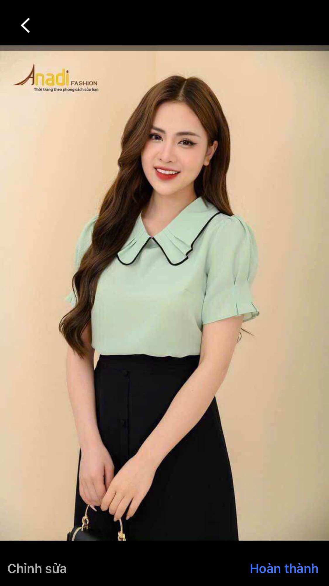 Cổ lá sen nhọn phối đen 120