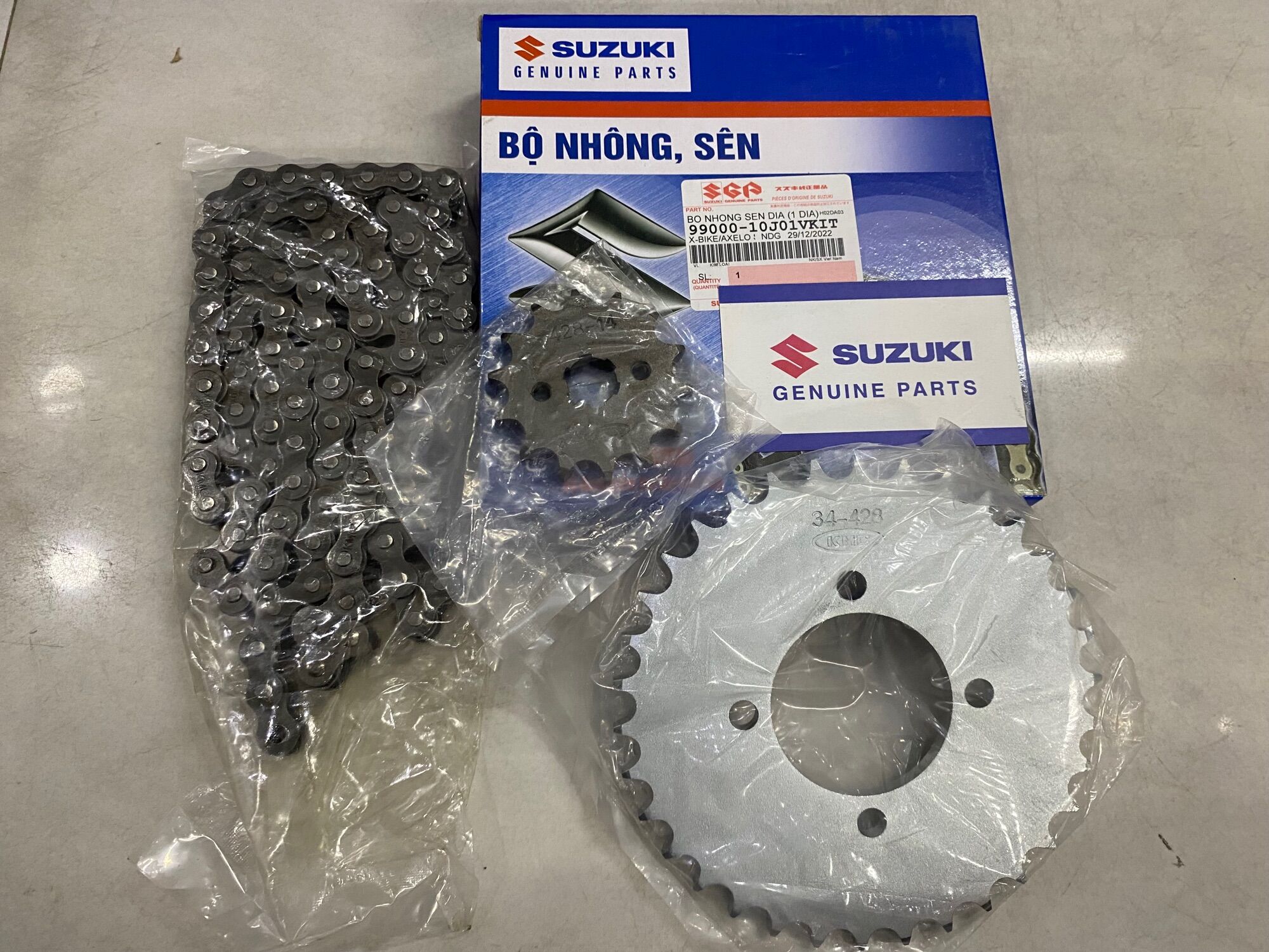 Nhông sên dĩa axelo côn tự động xbike suzuki chính hãng
