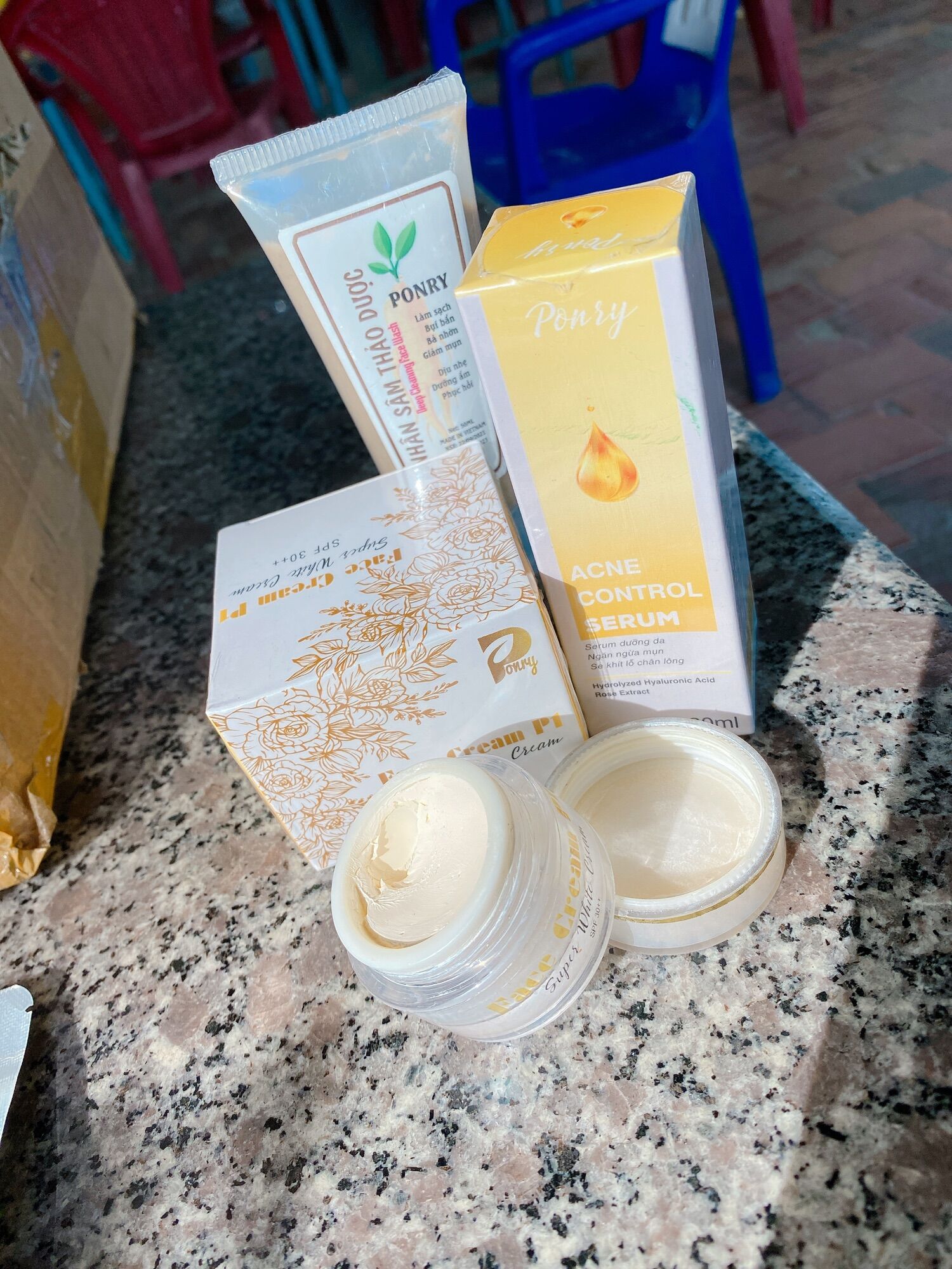 COMBO P1 Ponry Serum HA và Kem Face 5gr ( có kèm quà si ib )