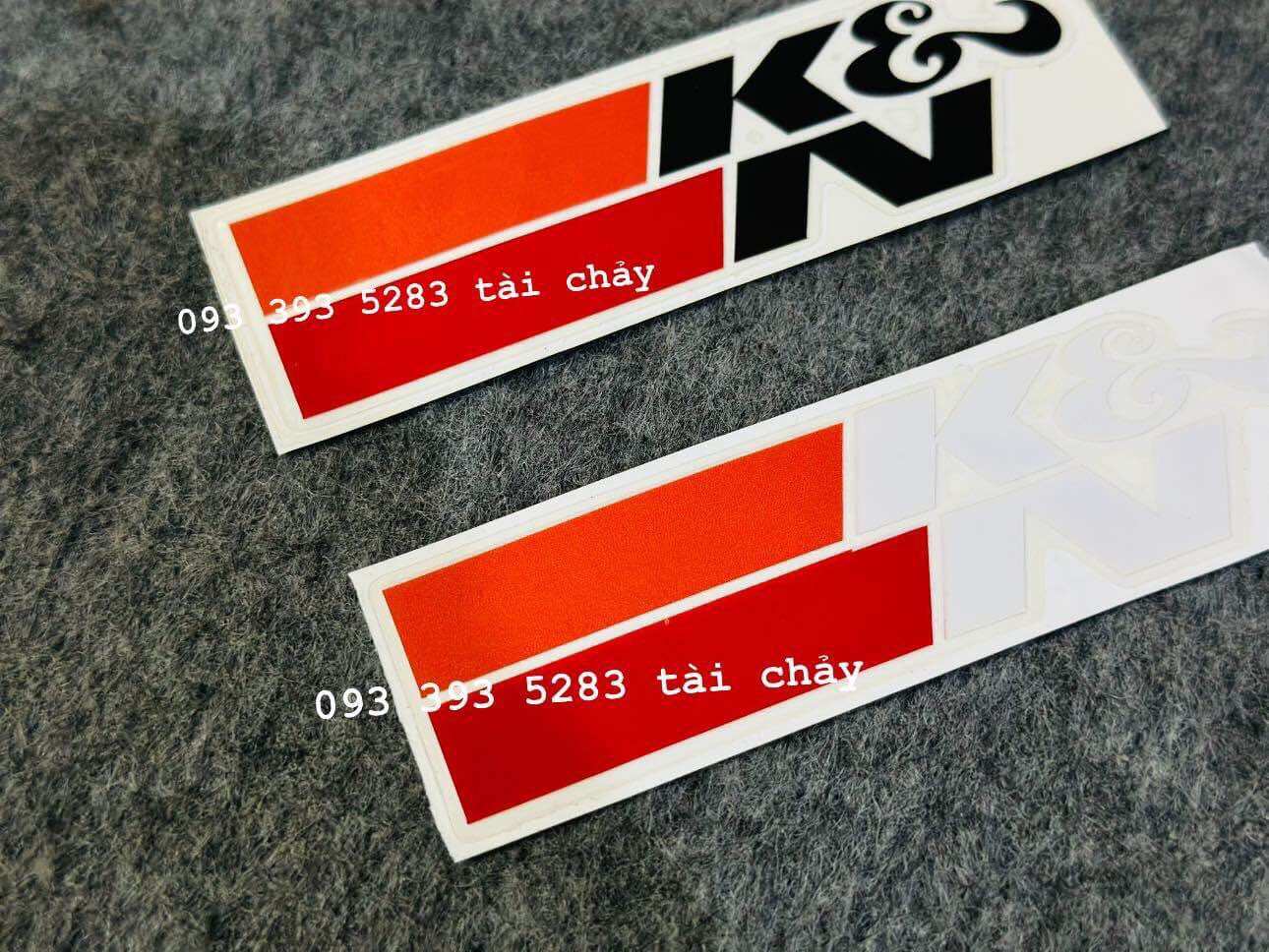 [ 1 MIẾNG ] TEM STICKER K&N TRONG SUỐT DÁN ĐƯỢC NHIỀU VI TRÍ