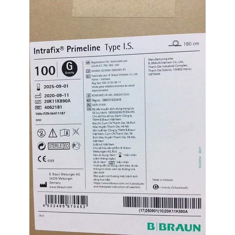 Dây truyền tĩnh mạch Intrafix Primeline B.Braun Đức