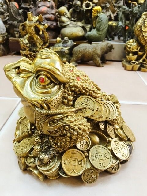 Thiềm thừ 3 chân ( cóc ngậm tiền bằng đồng cỡ 20cm)