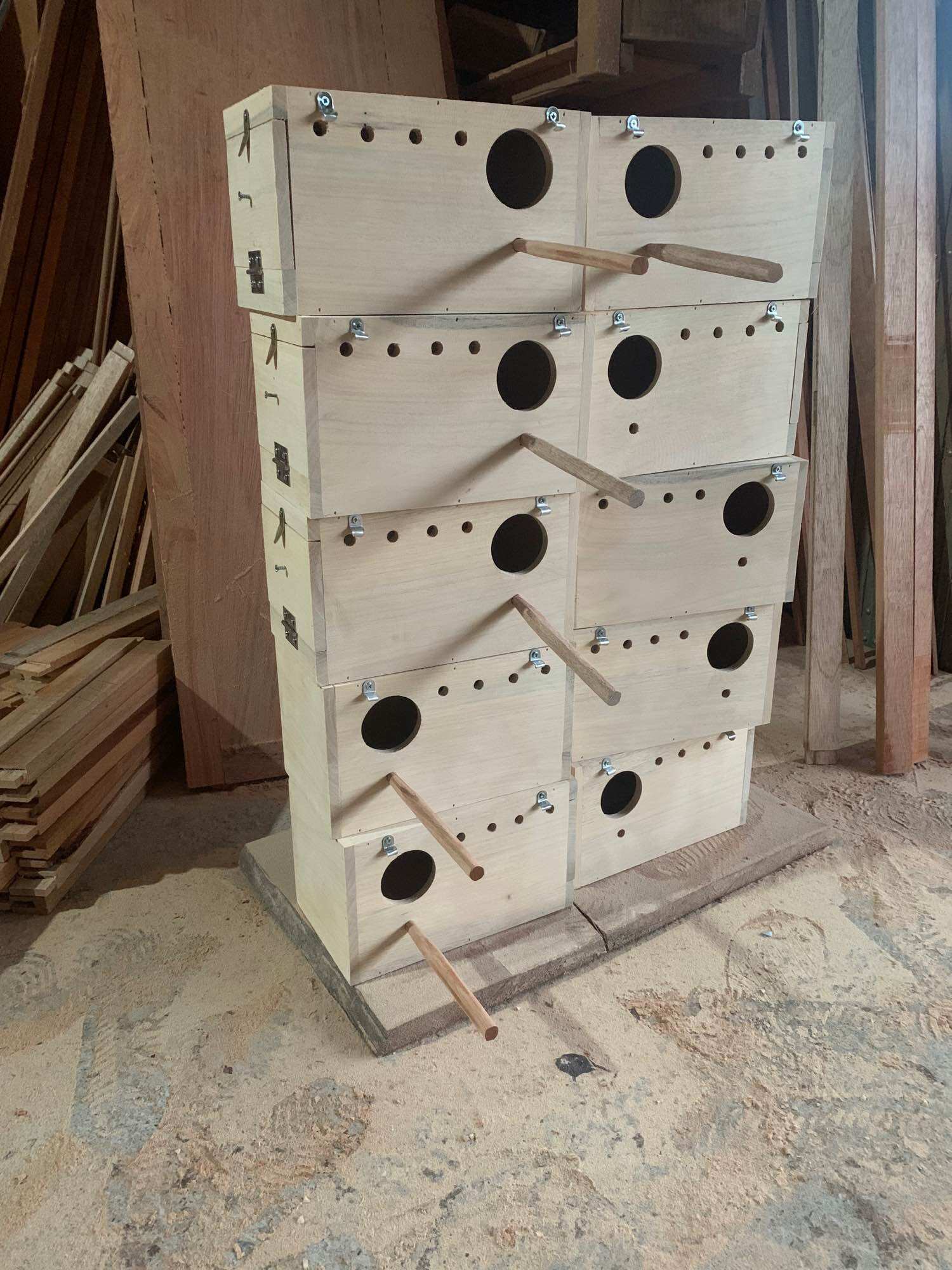 Tổ đẻ yp gỗ dổi kt 24*14*14 khay liền