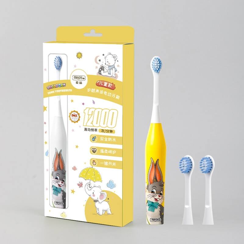 Trẻ em dễ thương bàn chải đánh răng điện pin sạch miệng sâu răng mềm lông bàn chải đánh răng lông bàn chải
